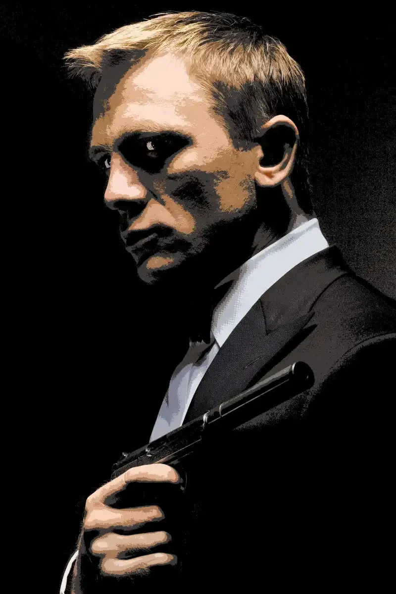 007 Daniel Craig Illustration Wall Art