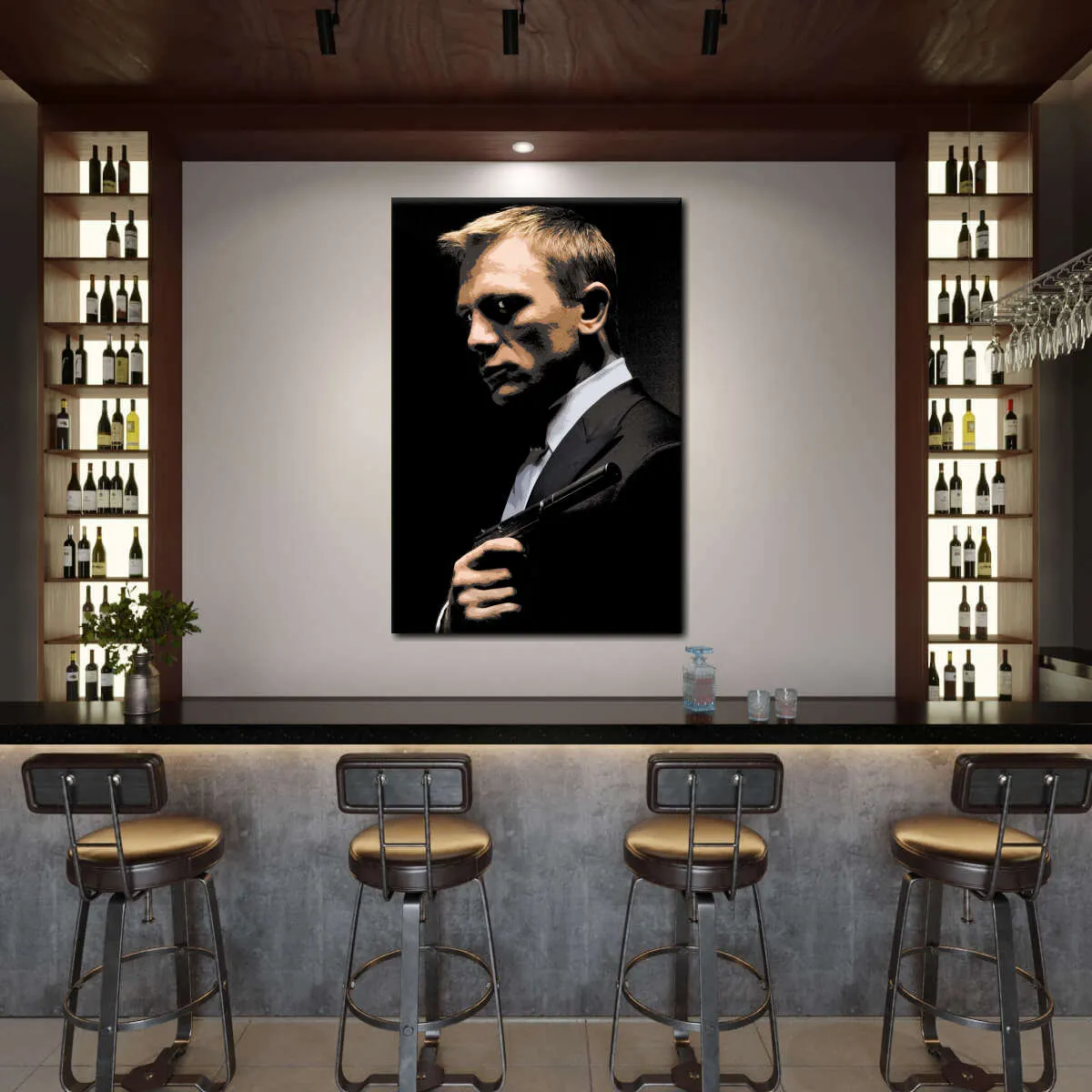 007 Daniel Craig Illustration Wall Art