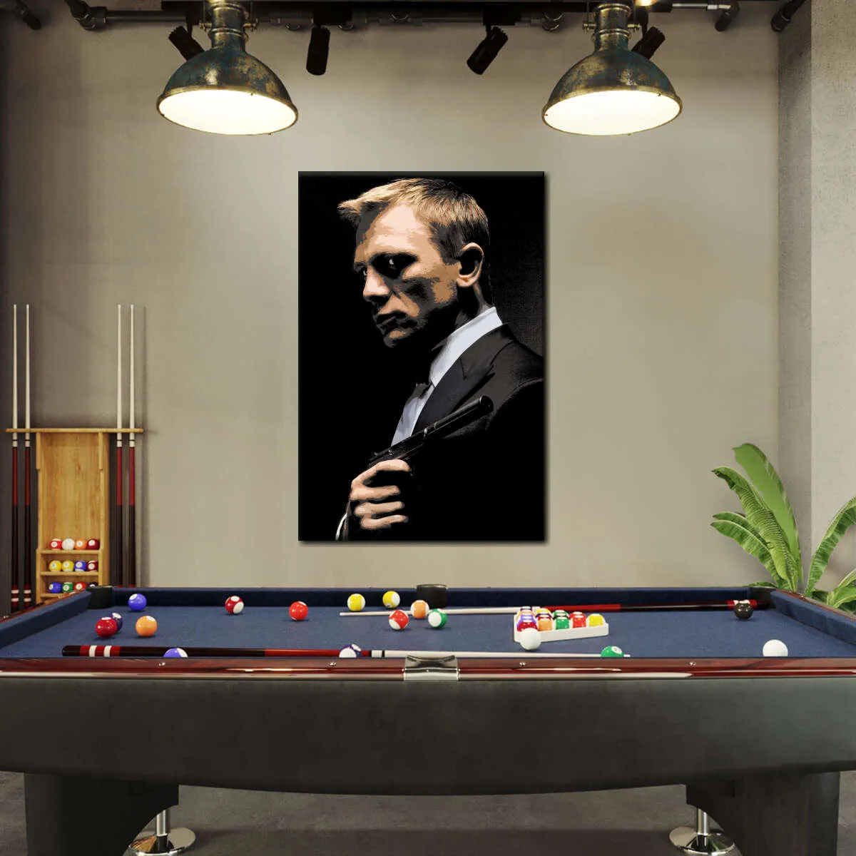 007 Daniel Craig Illustration Wall Art