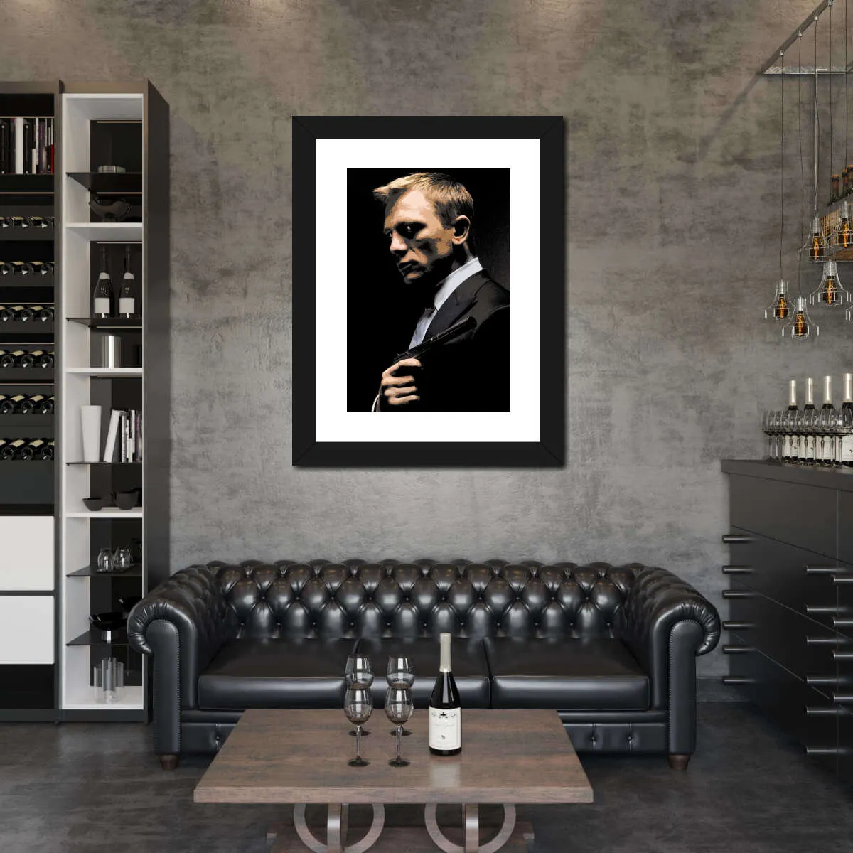 007 Daniel Craig Illustration Wall Art