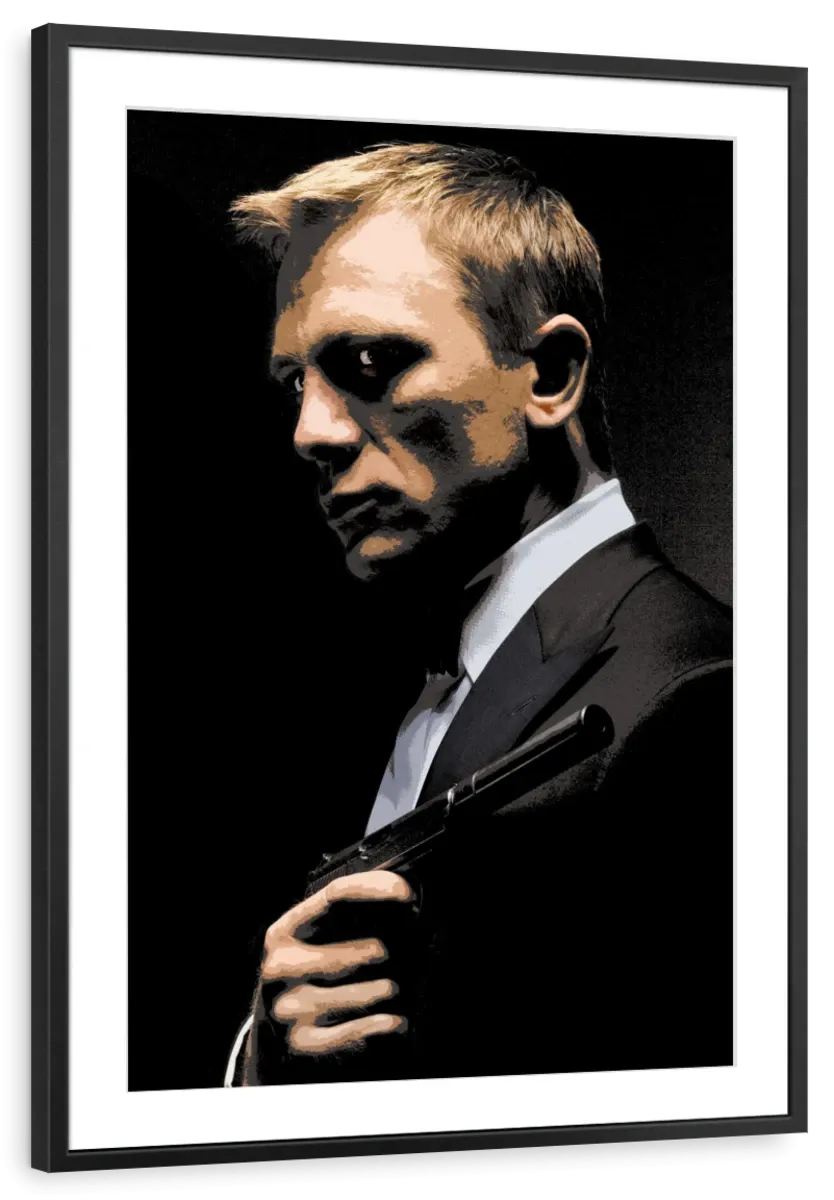 007 Daniel Craig Illustration Wall Art