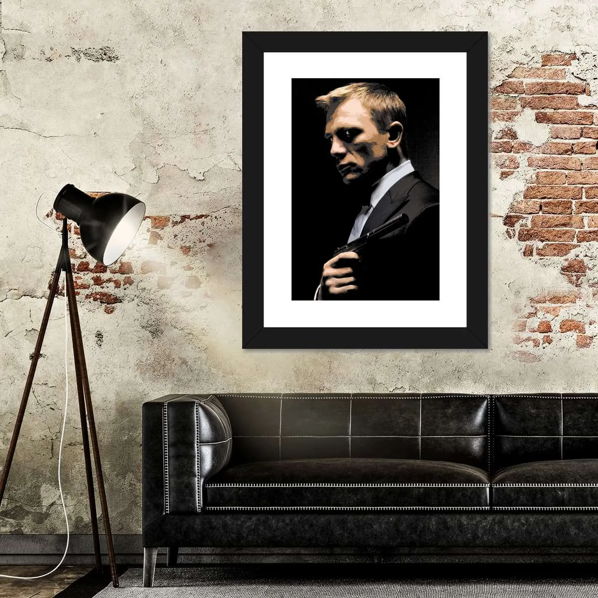 007 Daniel Craig Illustration Wall Art