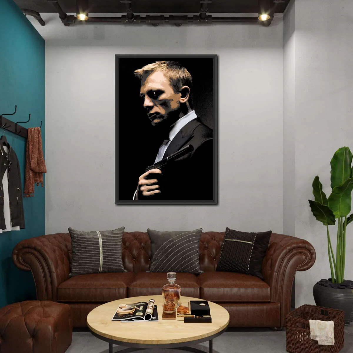 007 Daniel Craig Illustration Wall Art