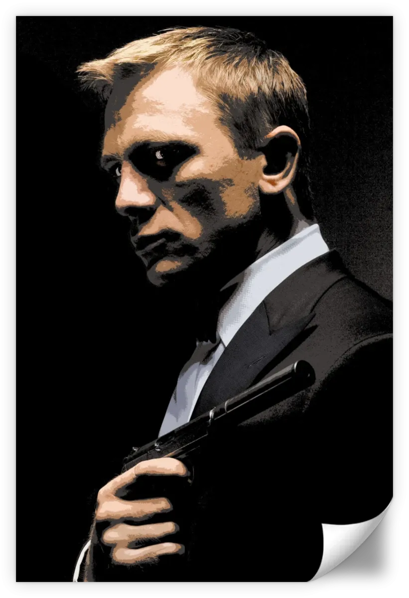 007 Daniel Craig Illustration Wall Art