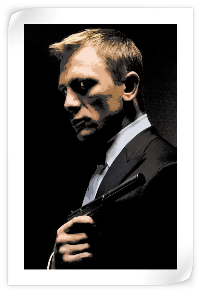 007 Daniel Craig Illustration Wall Art