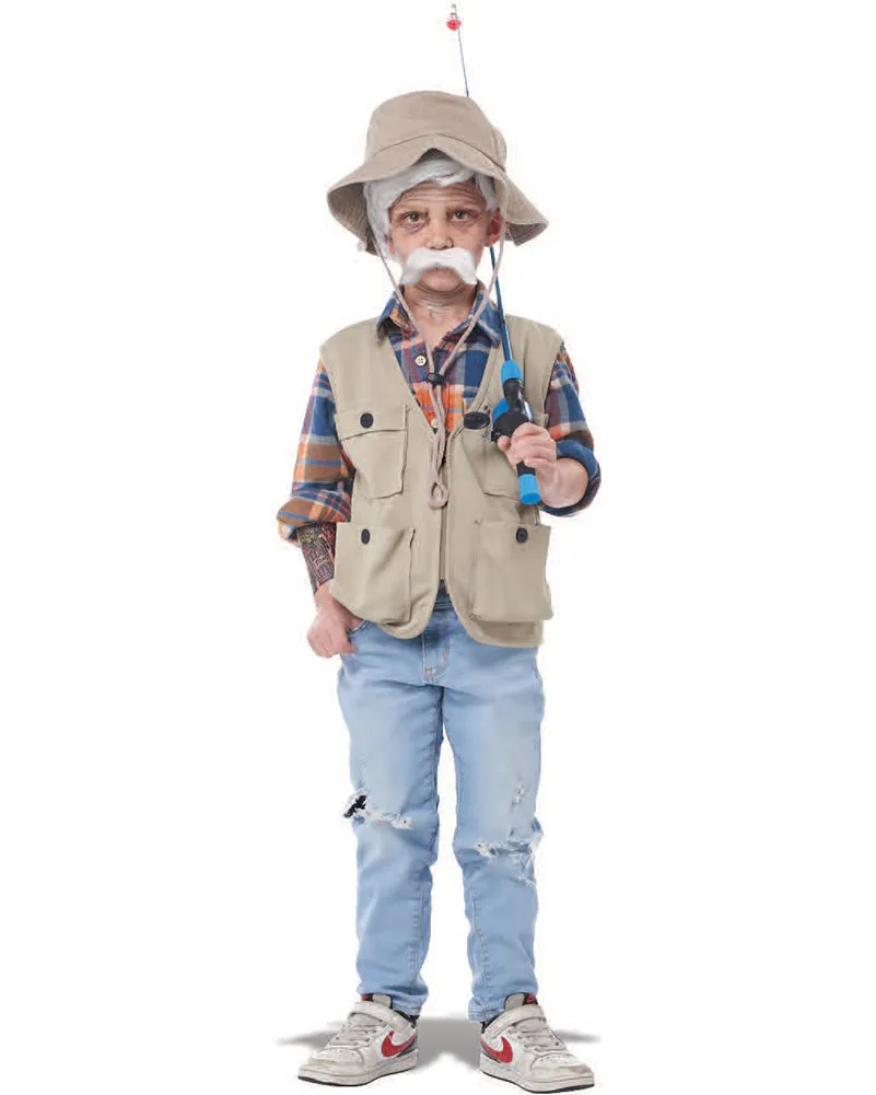 100 and Gone Fishin Seniors Boys Costume