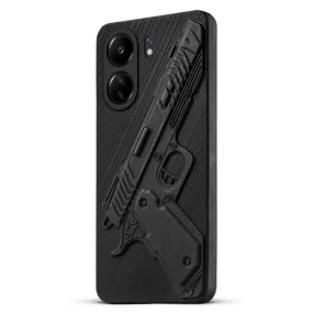 3D Weapon/Gun Matte Silicone Back Cover for Redmi 13C 4G