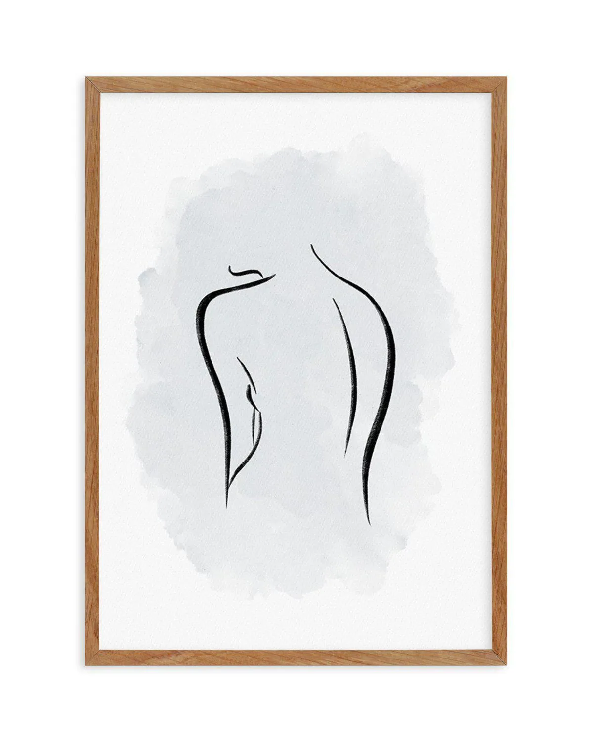 Abstract Body I | Periwinkle Blue Art Print