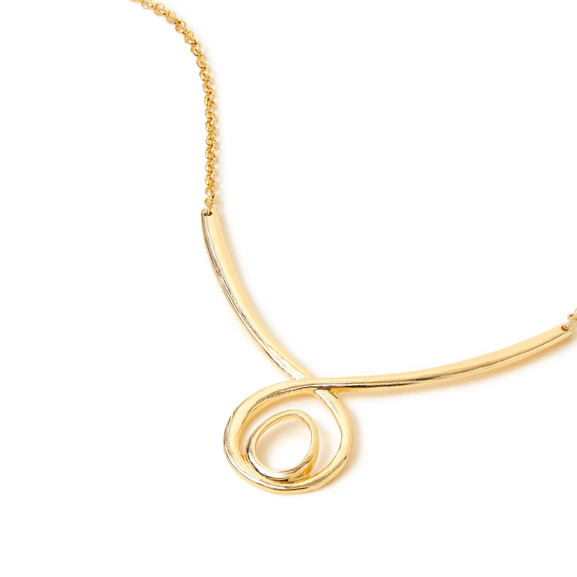 Accessorize London Women's Gold Loop Collar Necklace