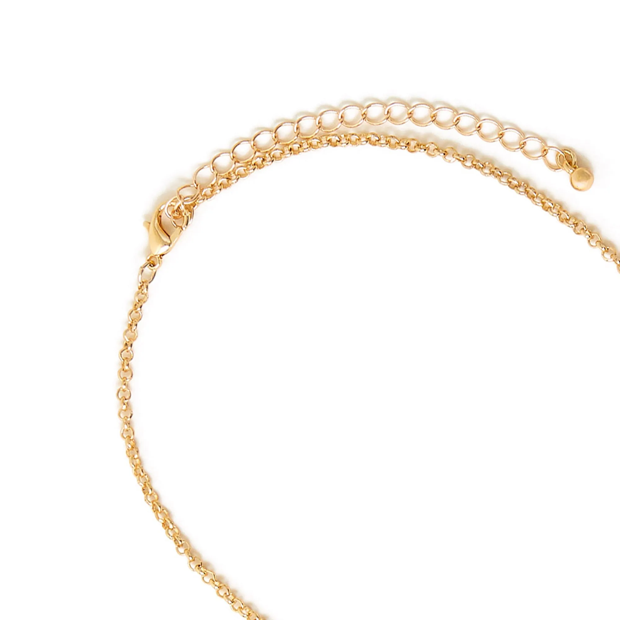 Accessorize London Women's Gold Loop Collar Necklace