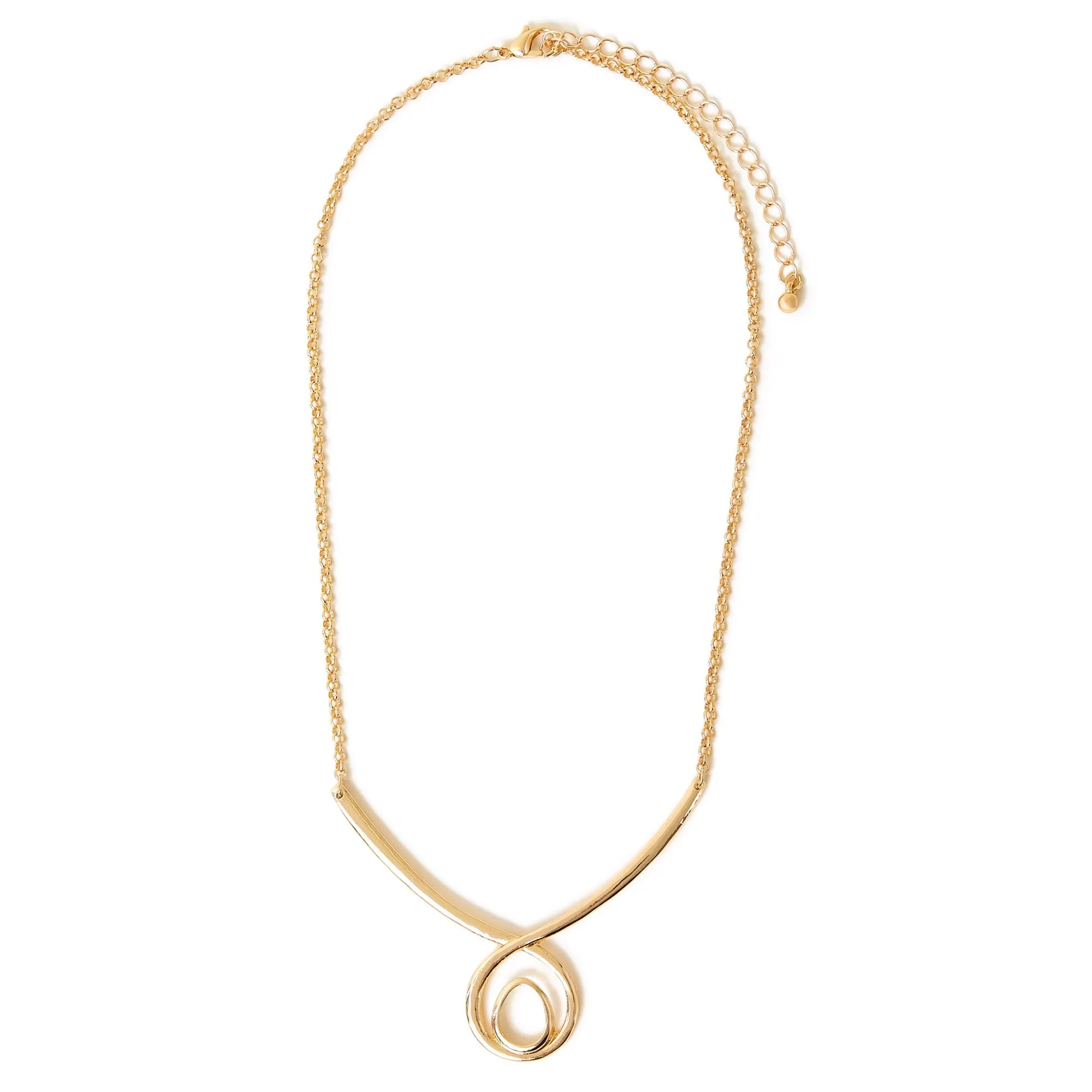 Accessorize London Women's Gold Loop Collar Necklace