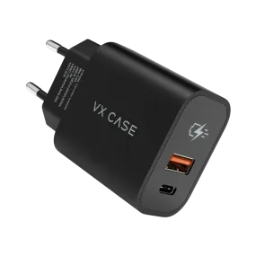 Adaptador de Carga 1 USB 1 Type C VX Case - Preto