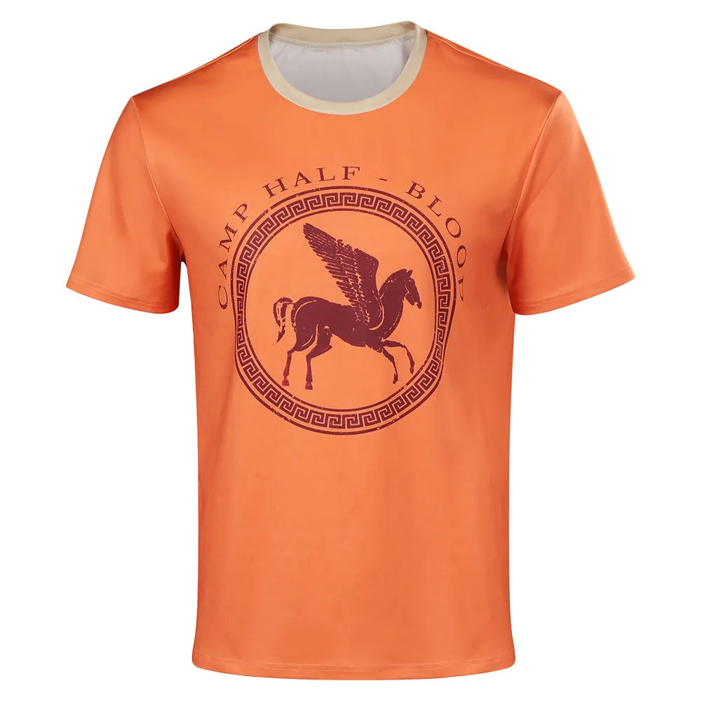 Adulte Percy Jackson T-shirt Orange Cosplay Costume