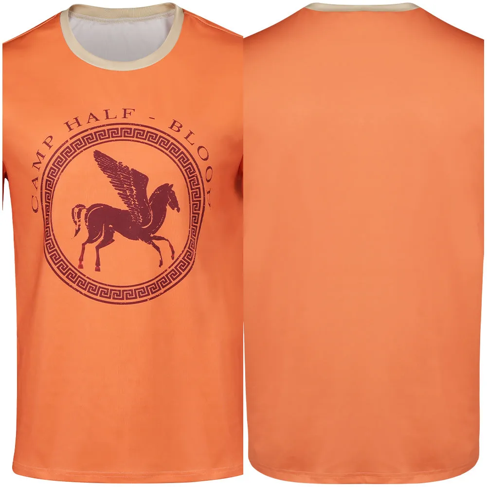 Adulte Percy Jackson T-shirt Orange Cosplay Costume