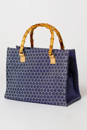 Allegra Monogram Bag - Navy