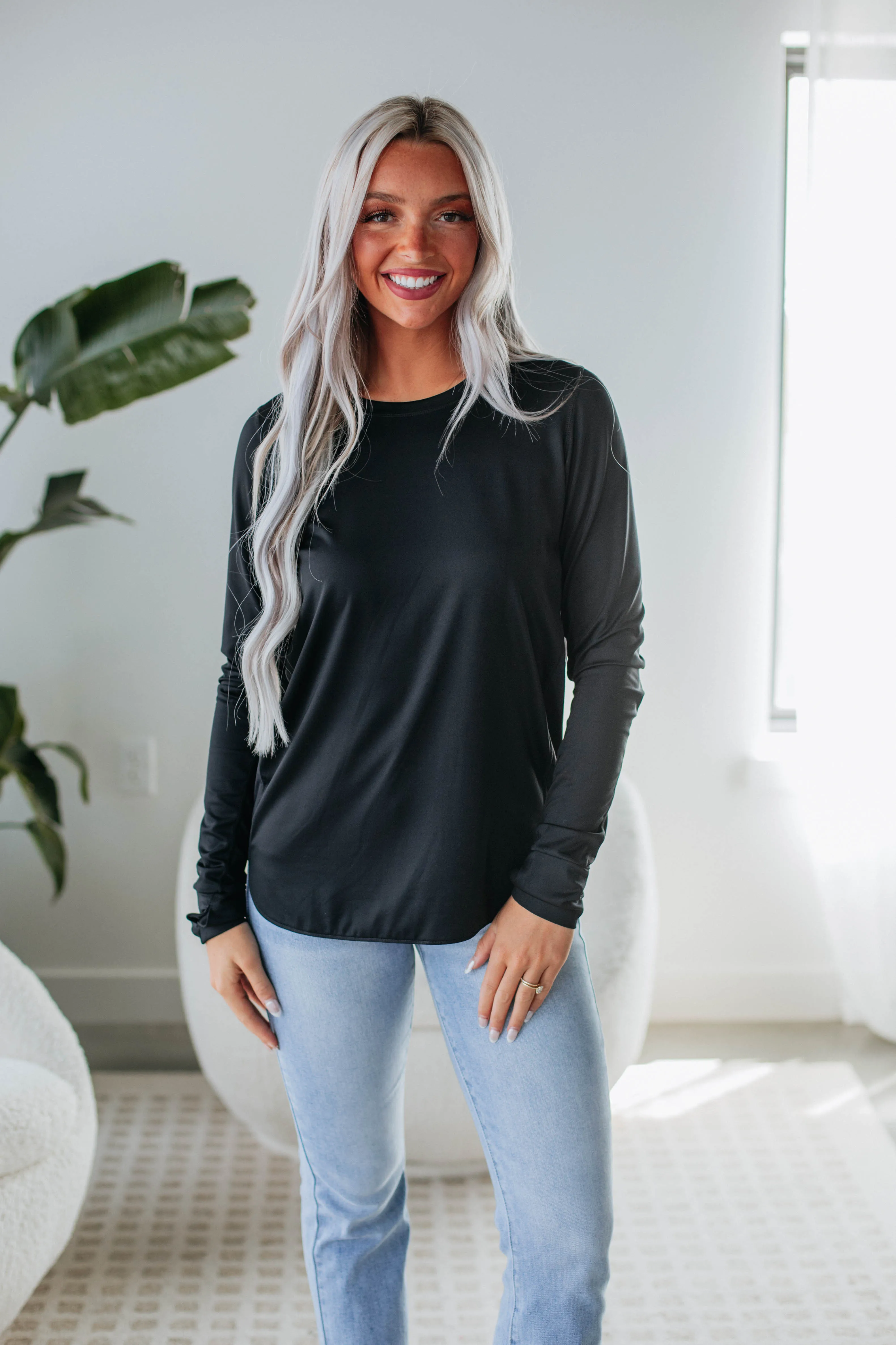 Allura Long Sleeve Top - Black