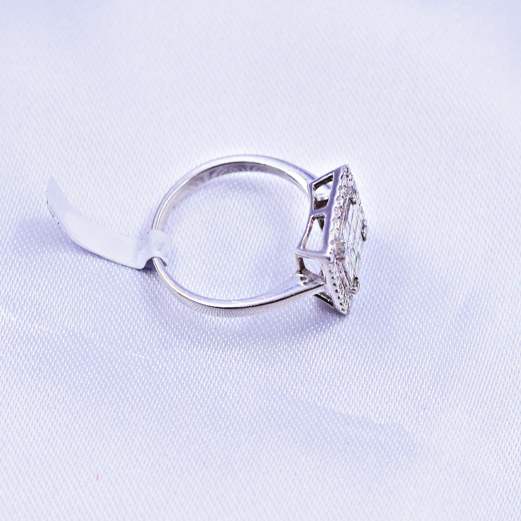 Anillo Cuadrado Diamante Talla 6 1/2