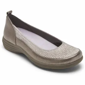 Aravon QUINN BALLET FLAT PEWTER