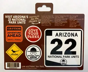 Arizona Roadsigns Sticker (includes US shipping, via USPS only)