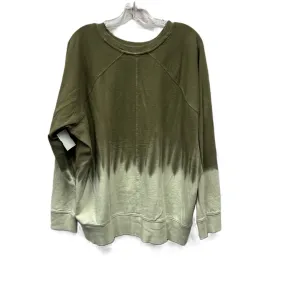 Athletic Top Long Sleeve Crewneck By Athleta In Green, Size: 2x