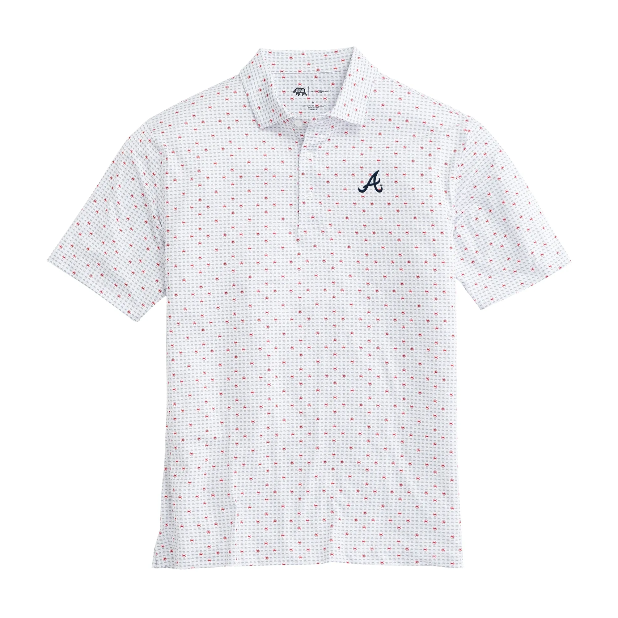 Atlanta Braves Tour Logo Printed Performance Polo