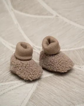 Baby Boots Knitted Taupe