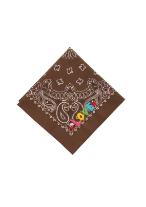 Bandana - Petite Broderie - LOVE - Marron