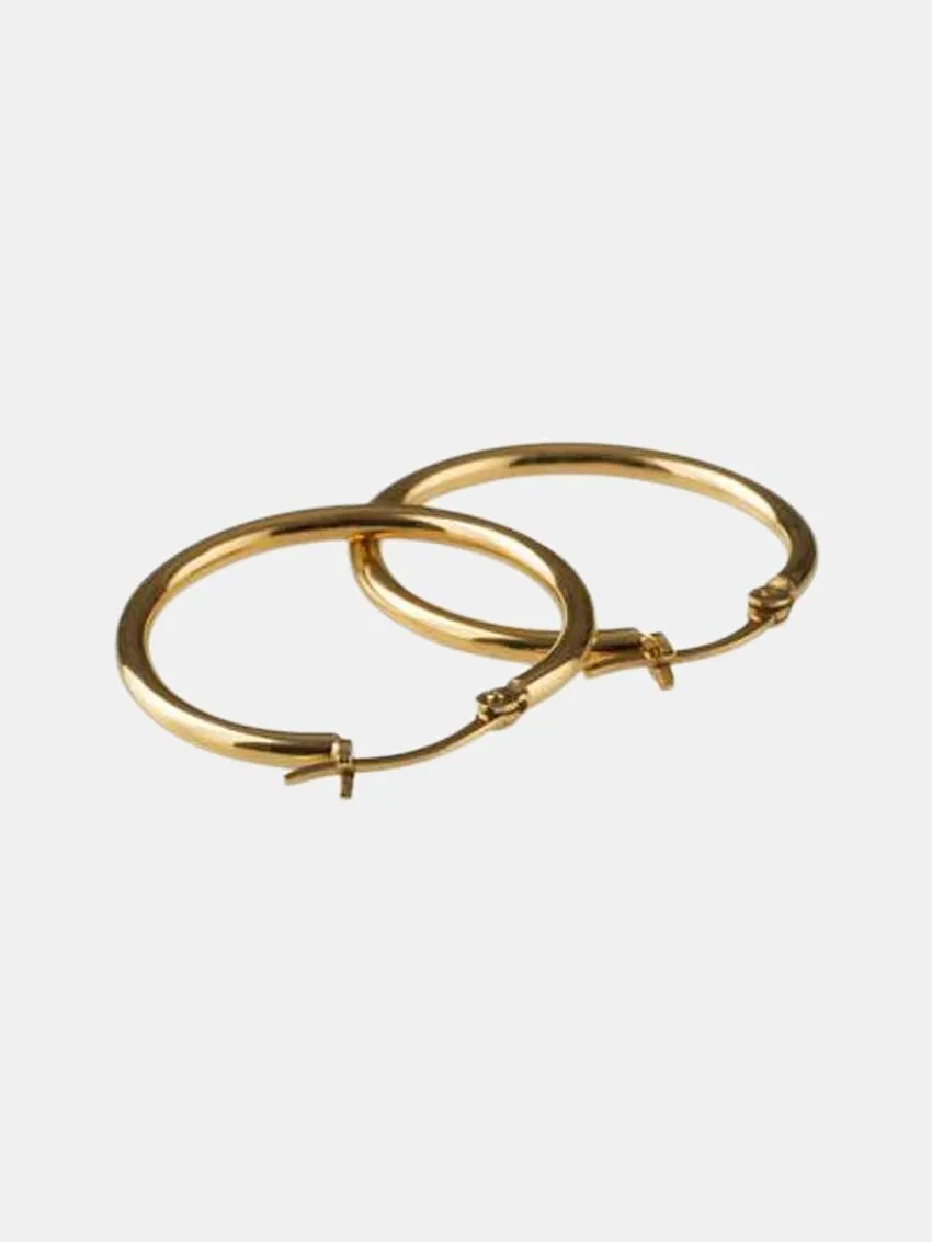 Basic Hoops Large Gold Plated