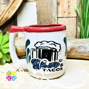 Beer & Tacos Clay Mug - Beer Mug