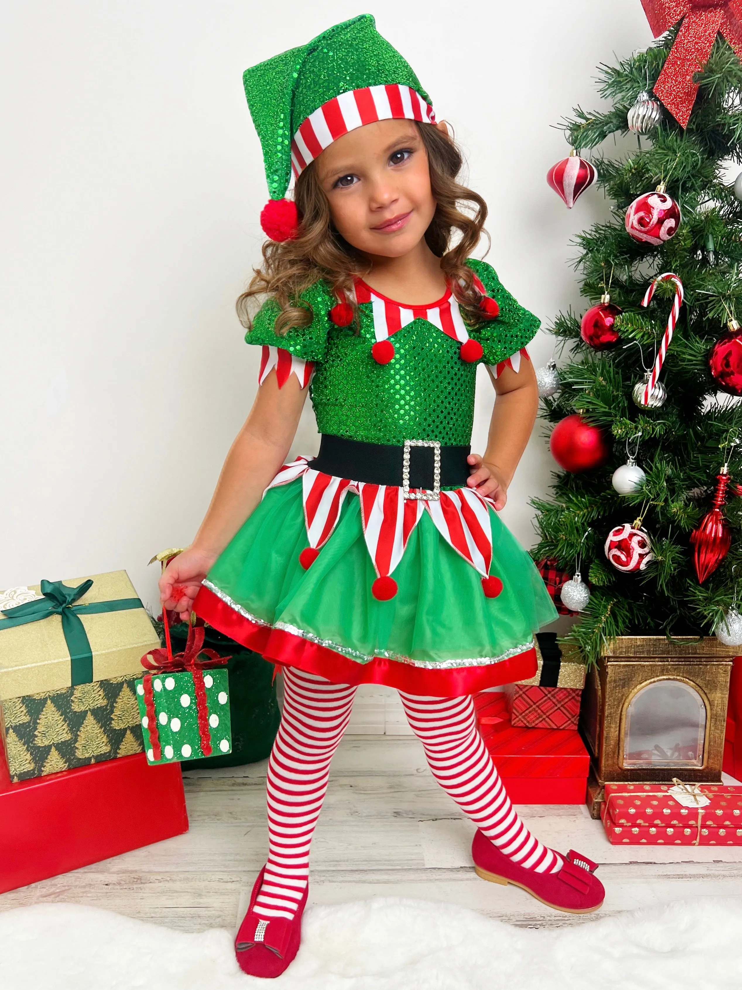 Believe In Your Elf Sparkle Tutu Dress