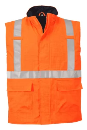 Bizflame Anti Static Hi Viz RIS 3279 Flame retardant Bodywarmer Gilet FRAS- S776