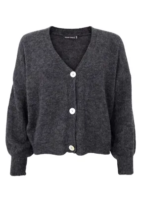 Black Colour - Bcdell Heavy Knit Cardigan - Charcoal