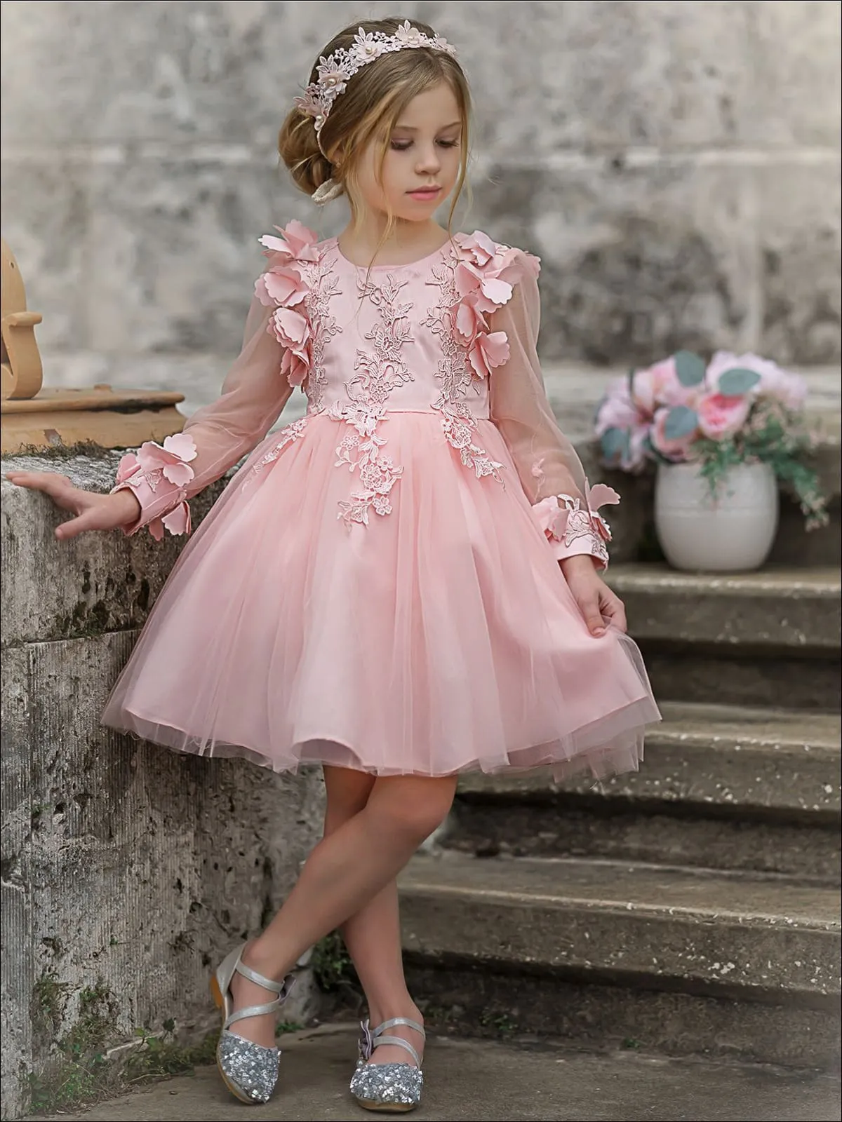 Bloom Queen Embellished Lace Tutu Dress