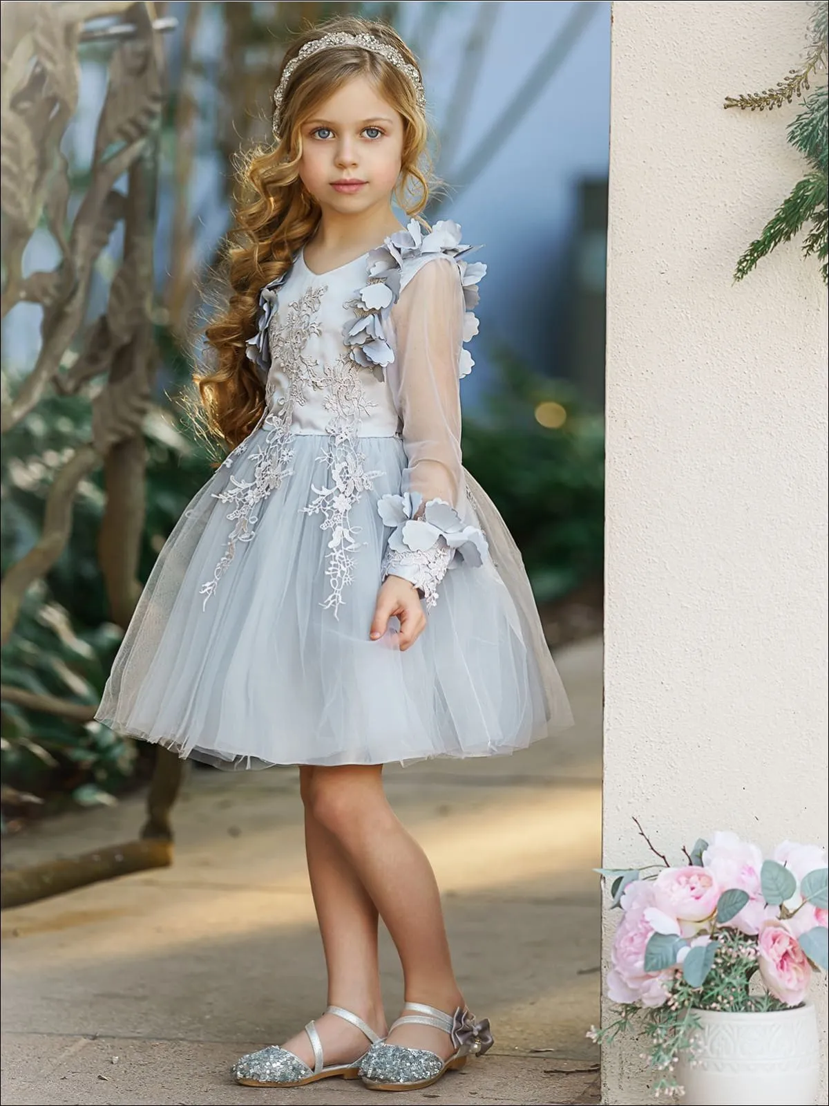 Bloom Queen Embellished Lace Tutu Dress