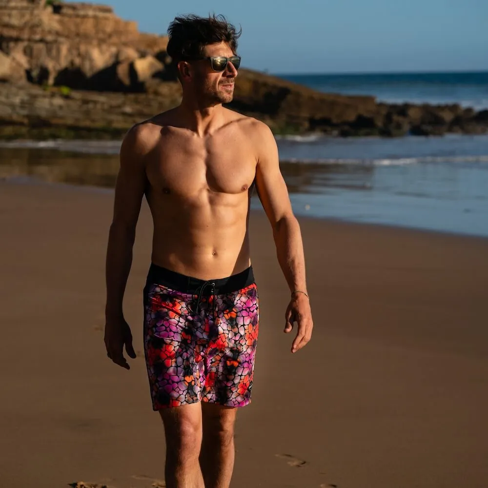 Boardshort SEAY - Nero Zebra & Giraffa