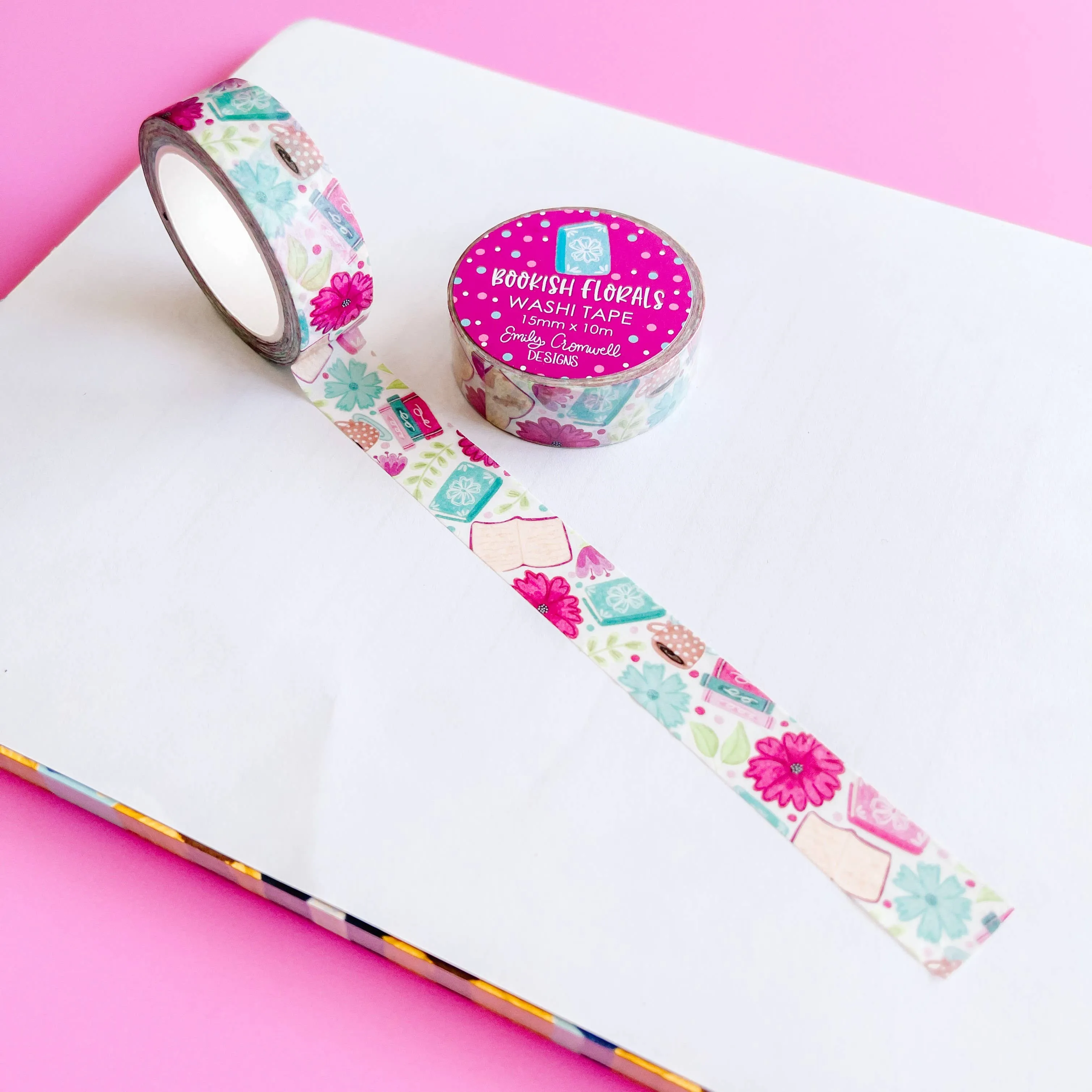 Bookish Florals Washi Tape