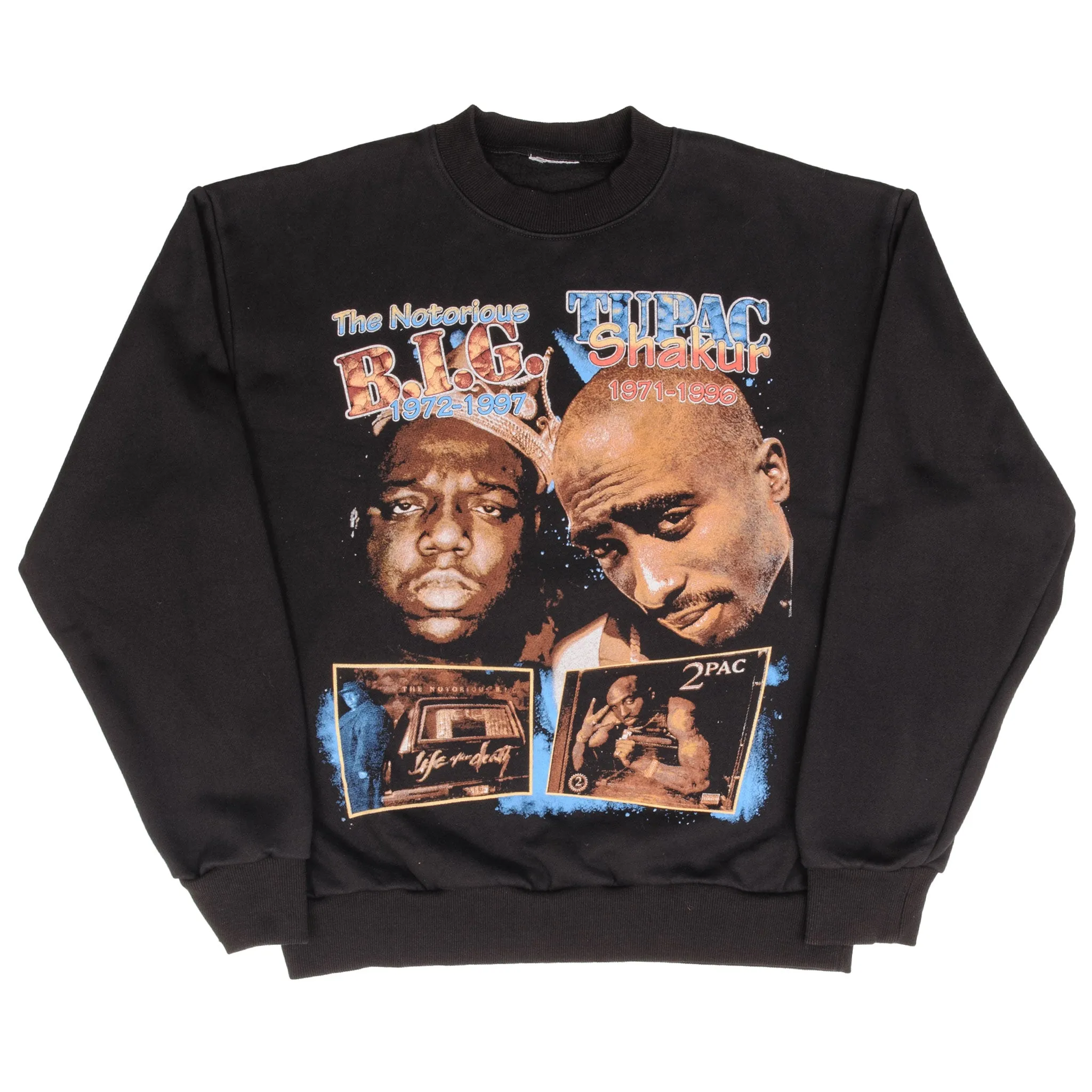 BOOTLEG NOTORIOUS BIG 1972- 1997 TUPAC 1971-1996 SWEATSHIRT SIZE MEDIUM