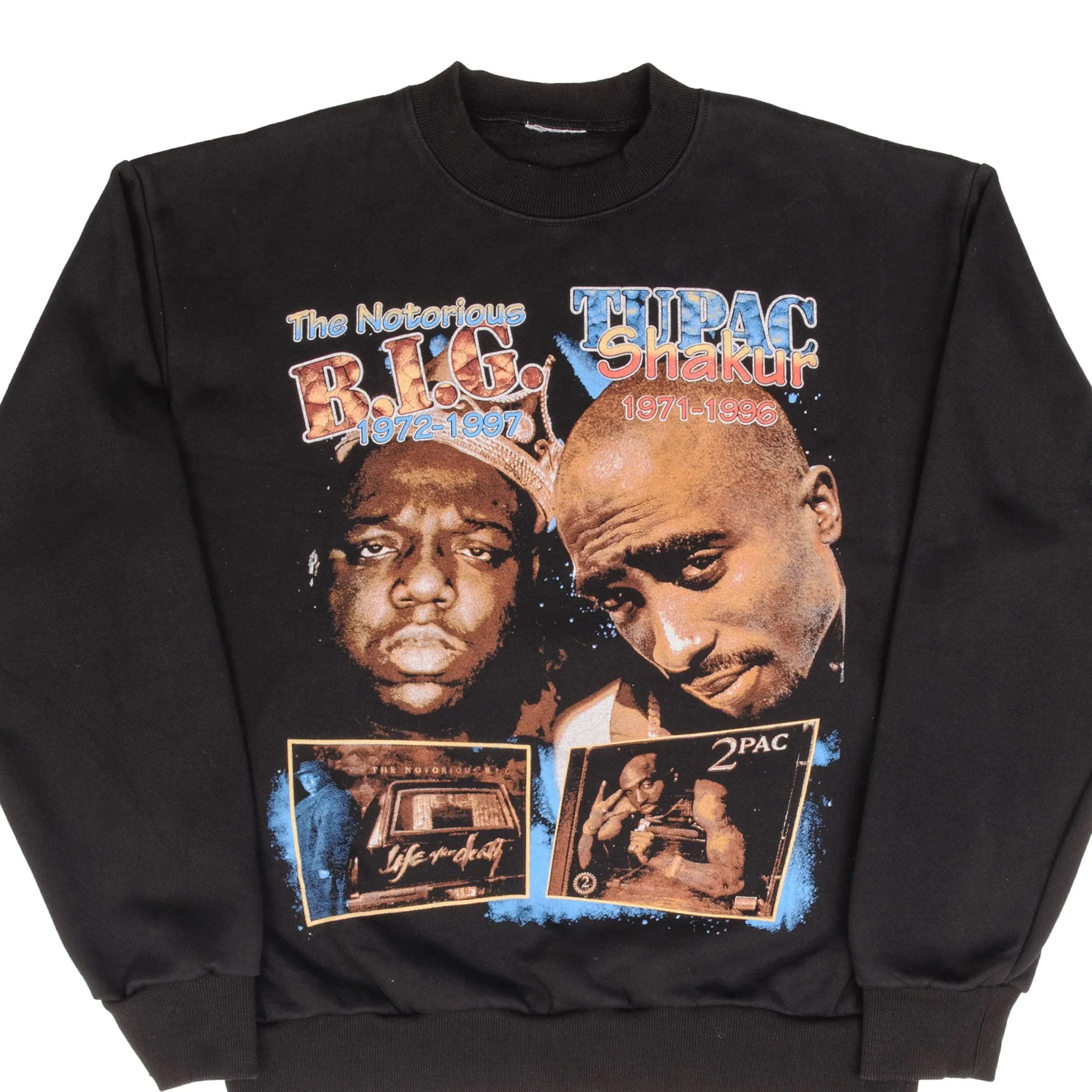 BOOTLEG NOTORIOUS BIG 1972- 1997 TUPAC 1971-1996 SWEATSHIRT SIZE MEDIUM