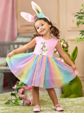 Bunny Rainbow Tutu Dress