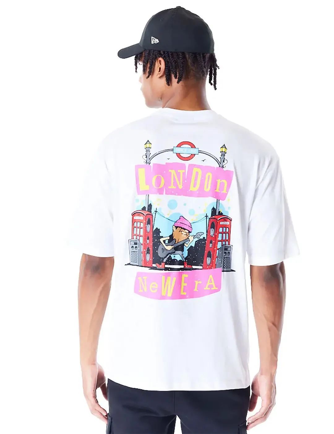 Camiseta New Era Location London Oversized Blanco