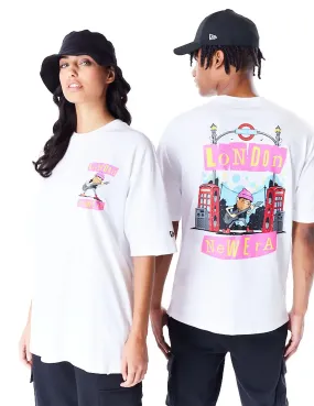 Camiseta New Era Location London Oversized Blanco