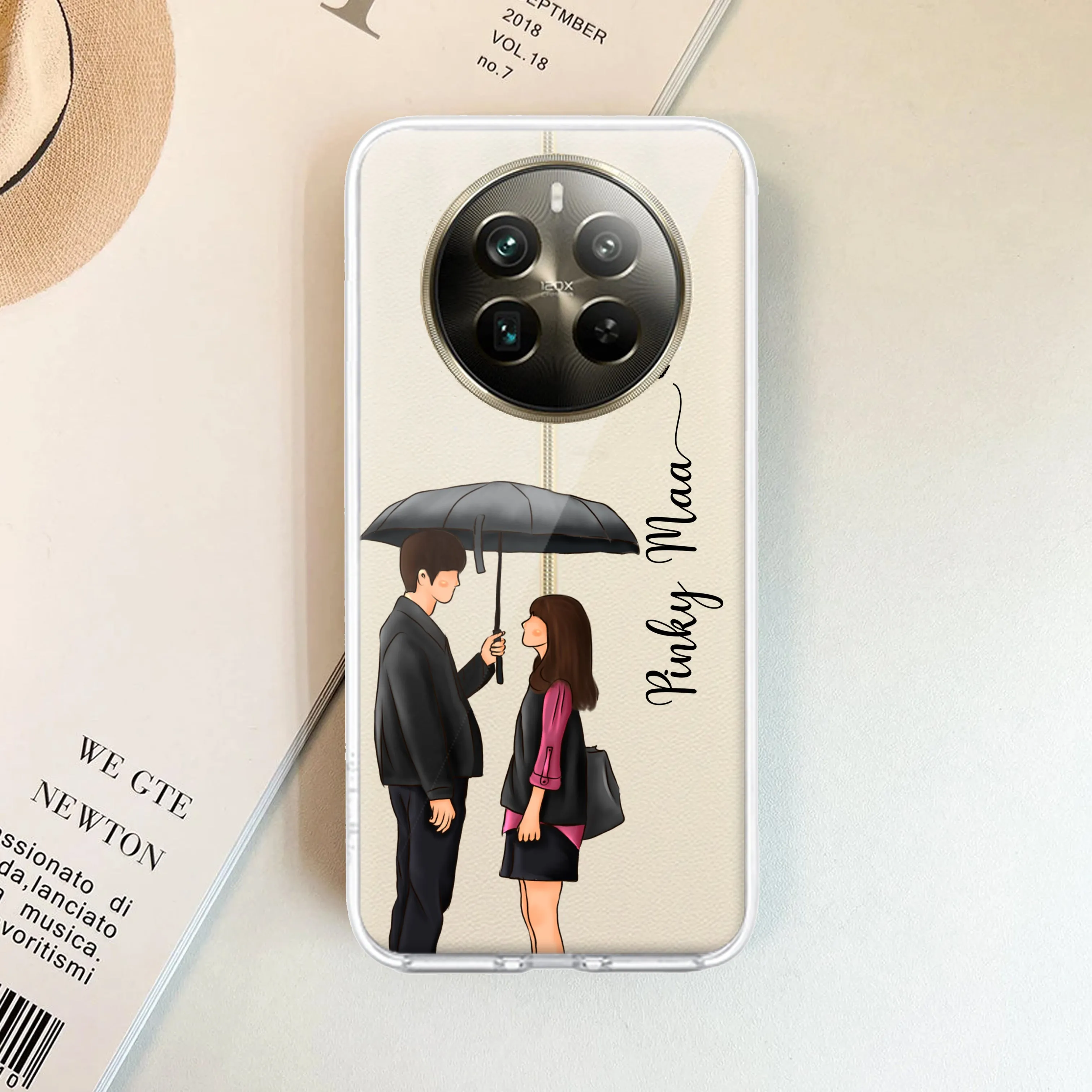 Caring Couple Customize Transparent Silicon Case For Realme/Narzo