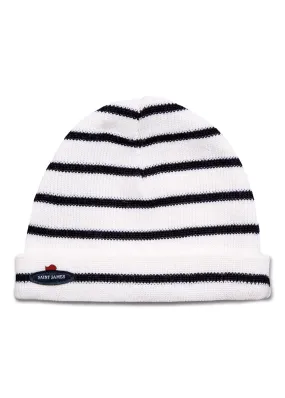 Cartier sailor hat for kids - striped, in soft wool (ECUME/NAVY)