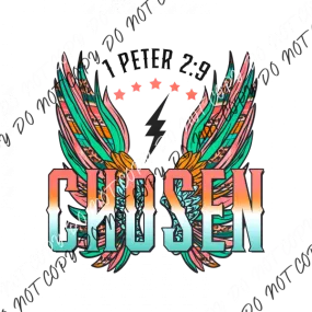 Chosen Wings Scripture DTF Transfer