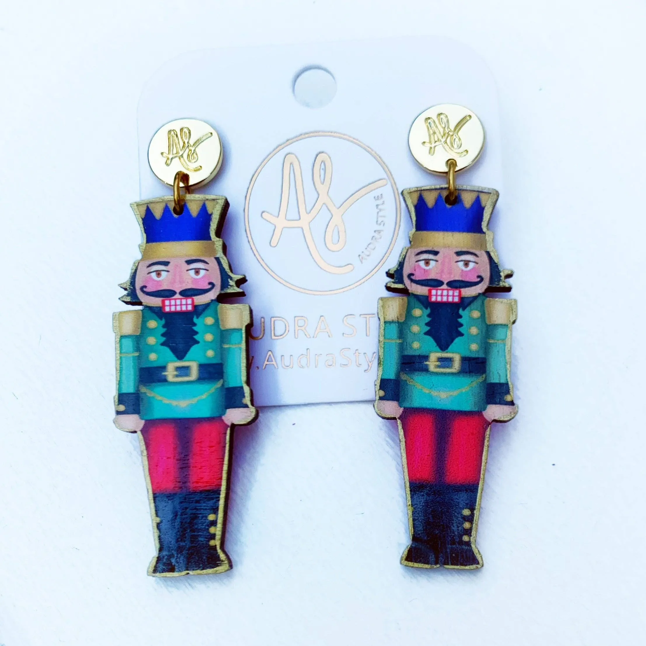 Christmas Earring - Black Hair Nutcracker