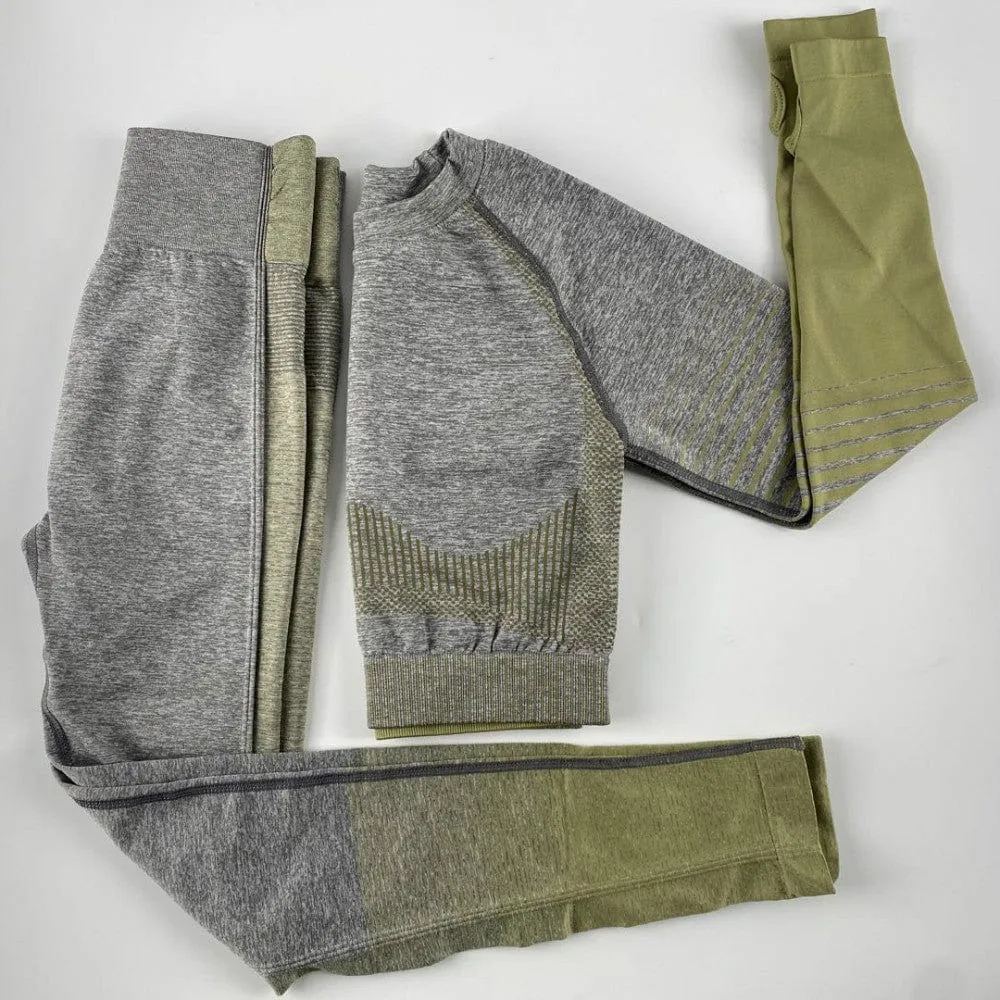 Conjunto deportivo de color gris con manga larga