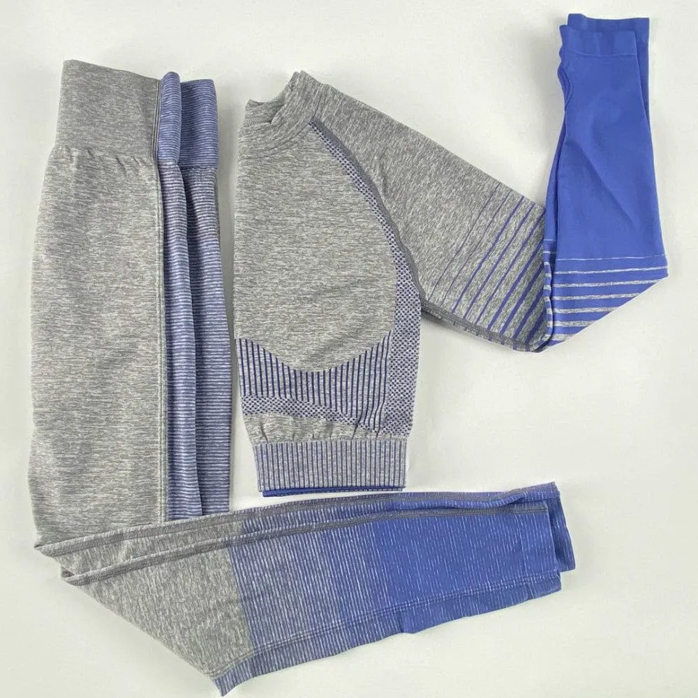 Conjunto deportivo de color gris con manga larga