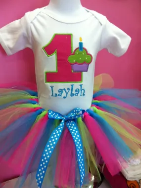 Cupcake Birthday TuTu Set