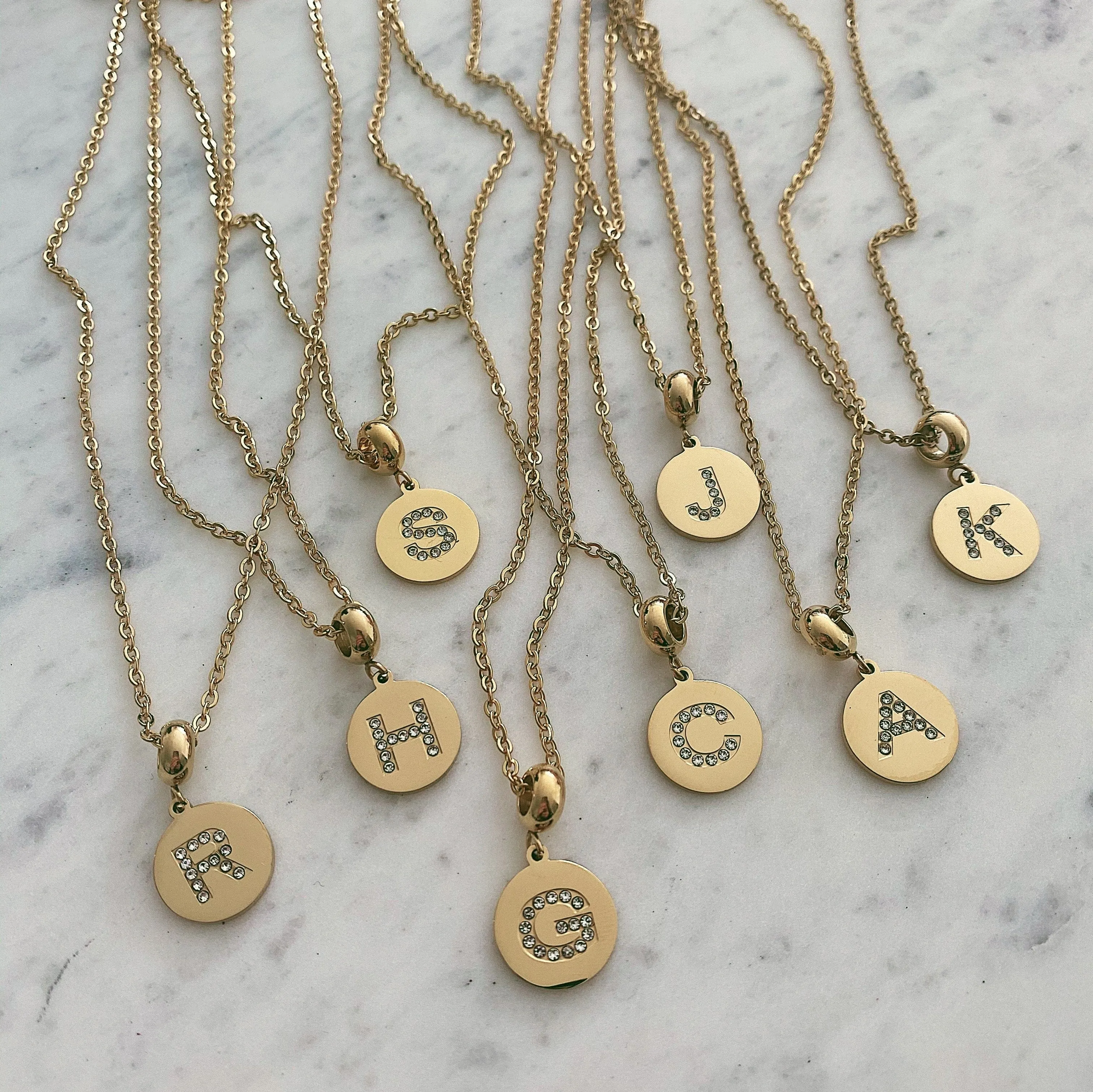 CZ Initial Necklace