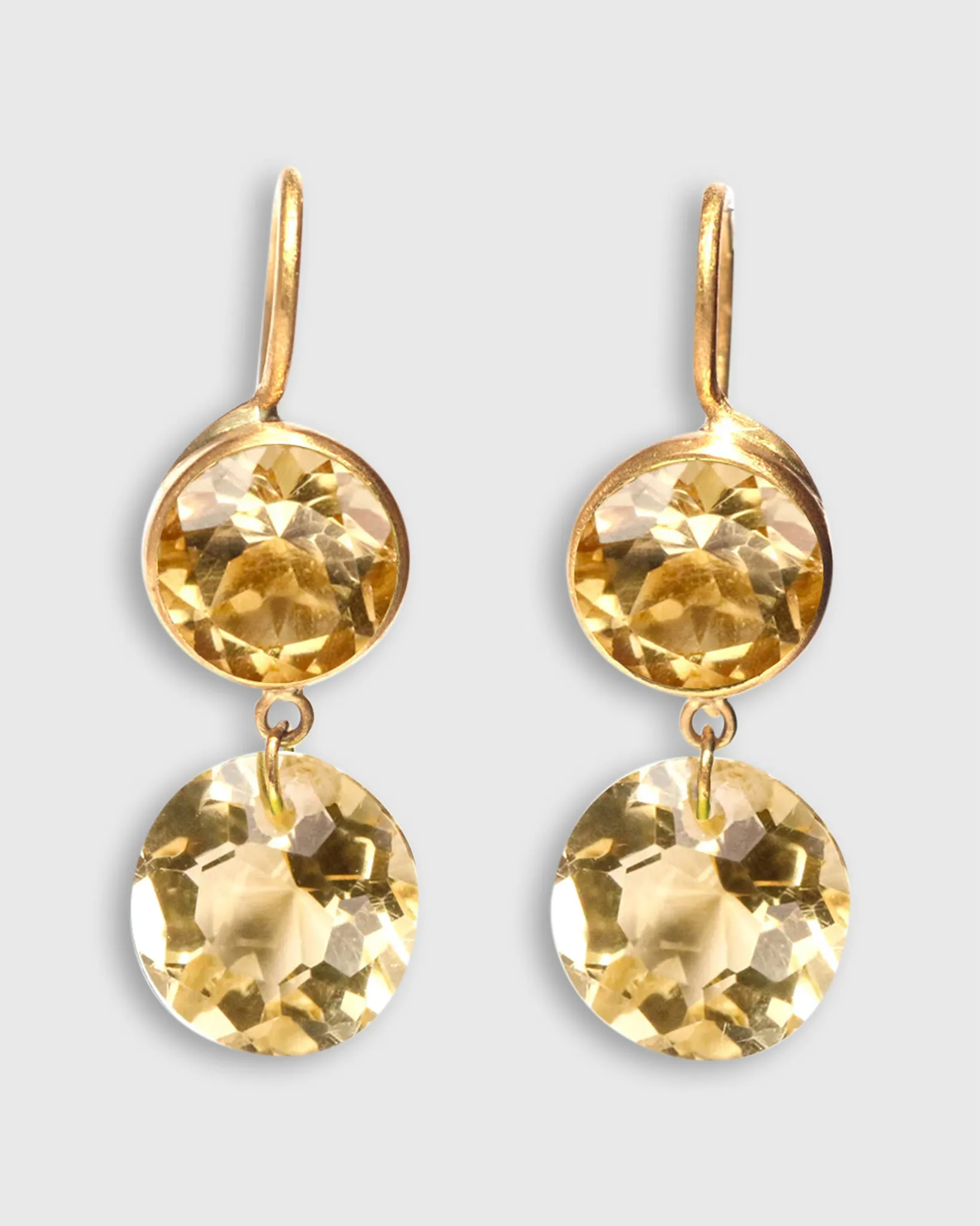 Extra Small Incandescence Hook Earrings in Citrine